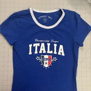 Aeropostale Seriously Soft Blue Baby Tee